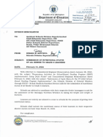 Submission of Nutritional Status of All Kinder to Grade 6 Learners