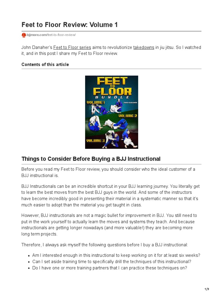 Feet To Floor Review Volume 1 PDF