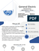 General Electric: B2B Marketing MBA 2020-22: Term-6