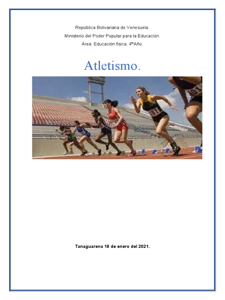 Introducción al Atletismo en Venezuela | PDF | Deporte del atletismo ...