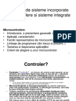 Arhitecturi de Sisteme Incorporate Microcontrolere Si Sisteme Integrate