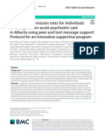 Reducing readmission rates for individuals discharged from acute psychiatric care in Alberta using peer and text message support