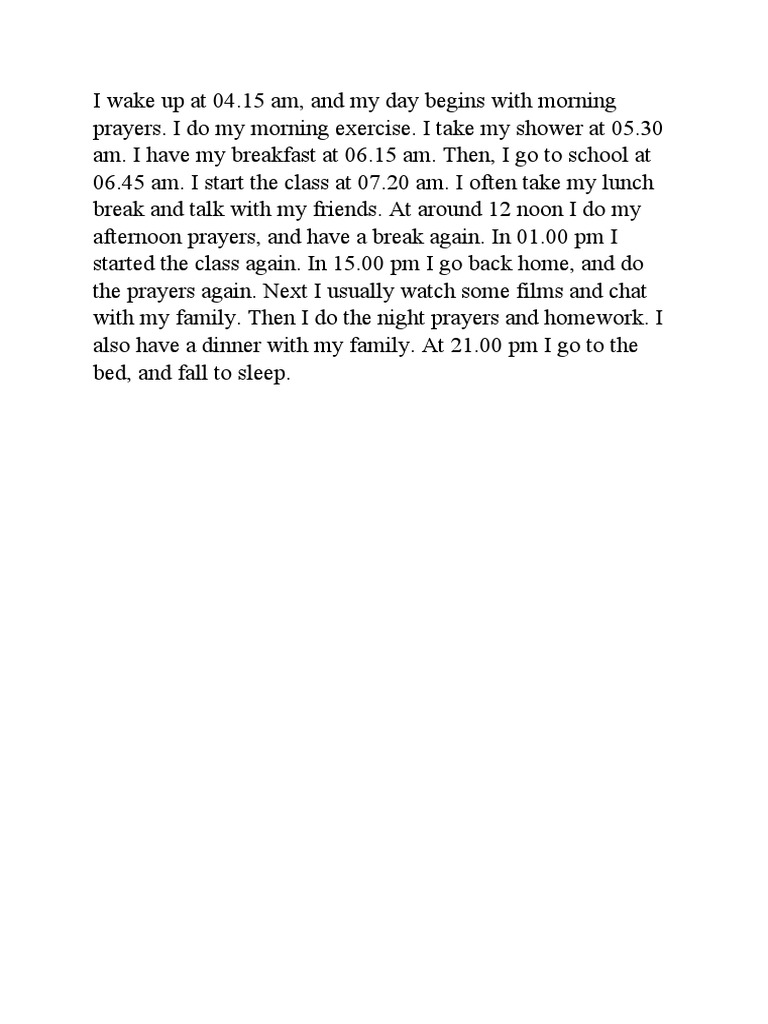 Daily Routines | PDF