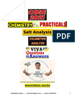Chemistry Practicals Viva
