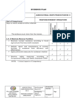 Evidence Plan: Competency Standards: Agricultural Crops Production NC Ii Perform Nursery Operations