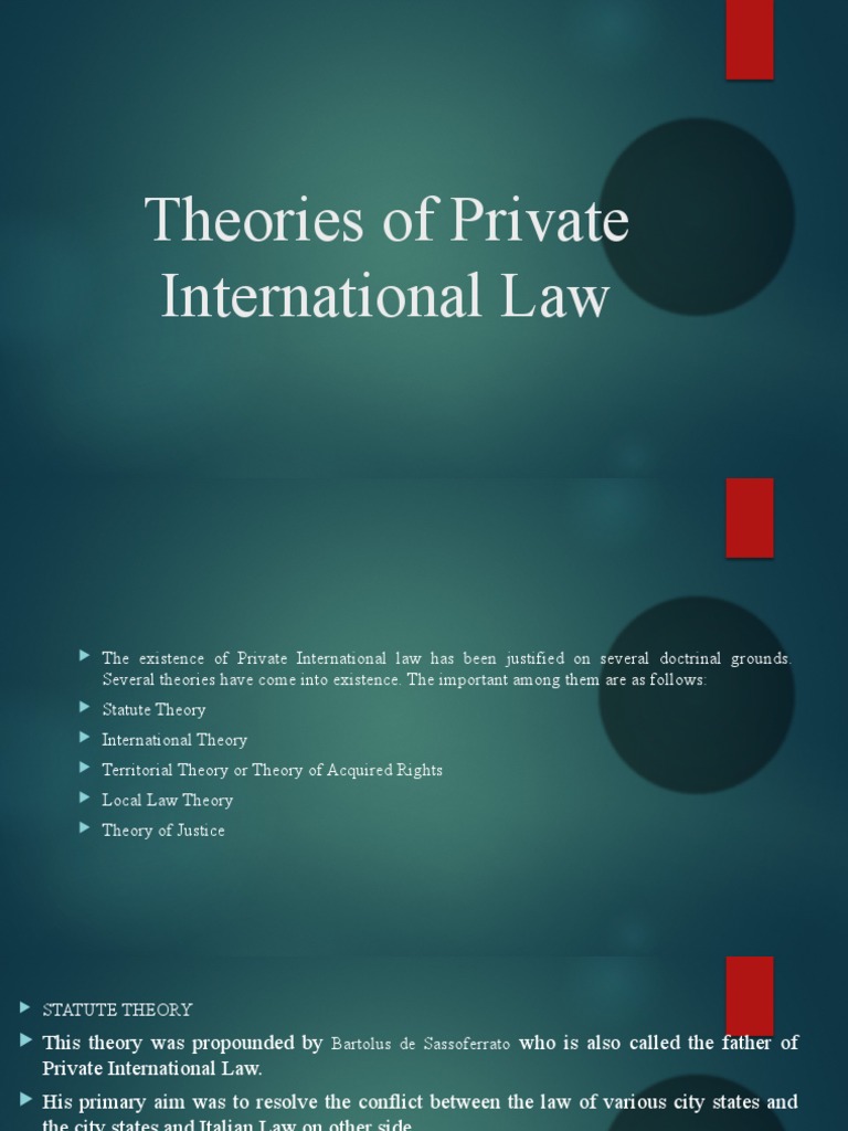 Theories of private international law pdf