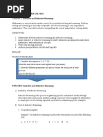 Module 3-Problem Solving LESSON 1: Inductive and Deductive Reasoning