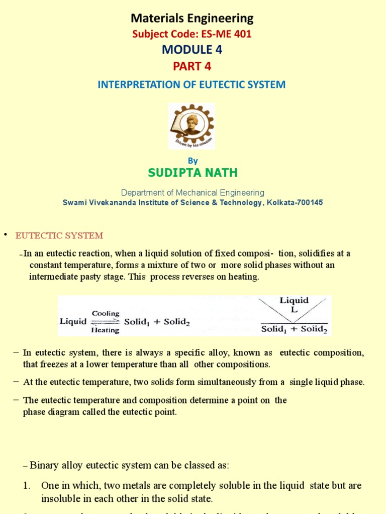 Materials Engineering: Subject Code: ES-ME 401 | PDF