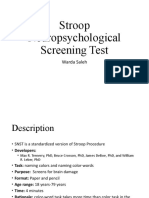 Stroop Neuropsychological Screening Test