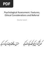 Ethical Issues in Assessment