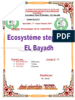 Module: Dynamique de La Végétation.: Centre Universitaire Nour El Bachier - El-Bayadh