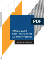 Internal Audit: Best Practices For Community Banks