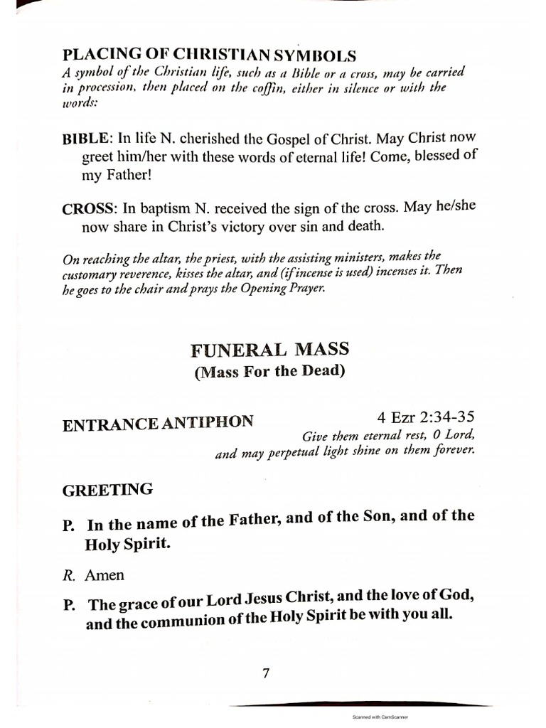 Funeral Mass Readings PDF