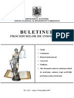 Buletinul: Procedurilor de Insolvenţă