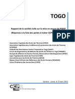 Rapport Final 2011 de la société civile sur les Droits de l'Homme au Togo 