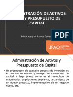 5.1 Administración de Activos Fijos y Presupuestos de Capital