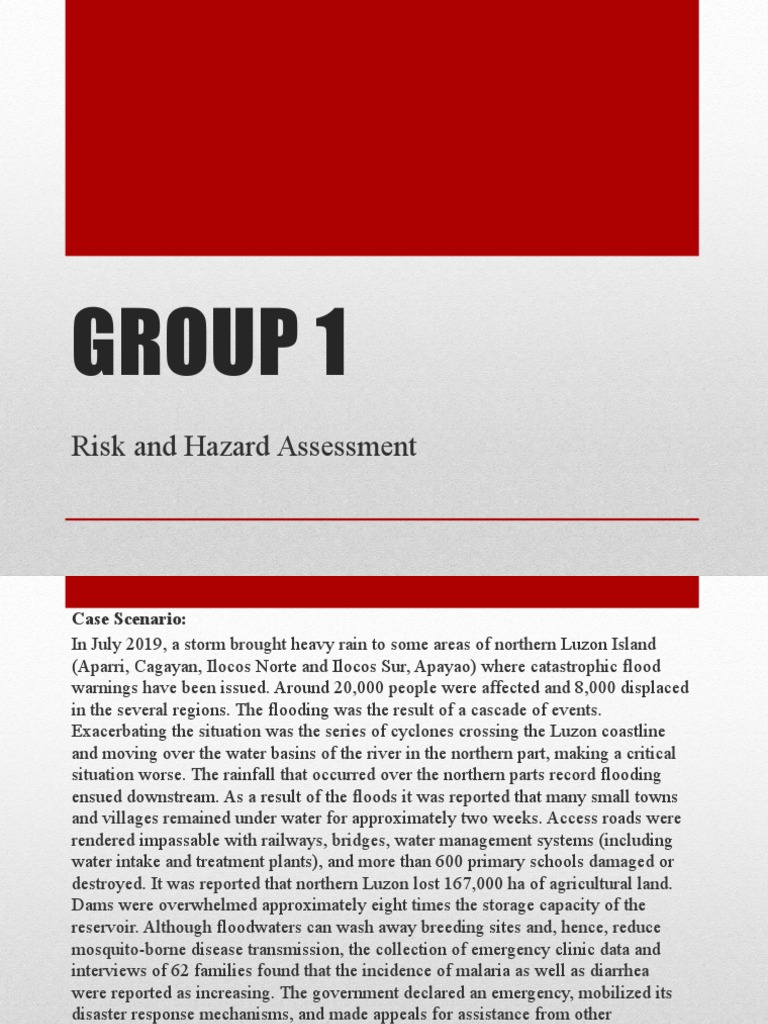 GROUP 1 Risk and Hazard Assessment | PDF | Flood | Water