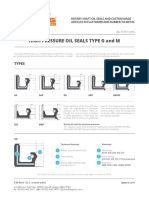 High Pressure Oil Seals Type G and M: Types