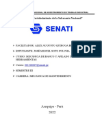 Primera Entrega MECÁNICA DE BANCO Y AFILADO DE HERRAMIENTAS Tercer Semestre