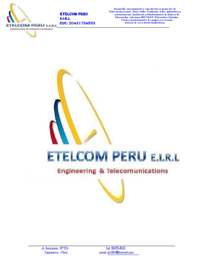 Etelcom Peru (Brochour) 1 | PDF | Perú | Economias