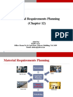 Material Requirements Planning (Chapter 12)