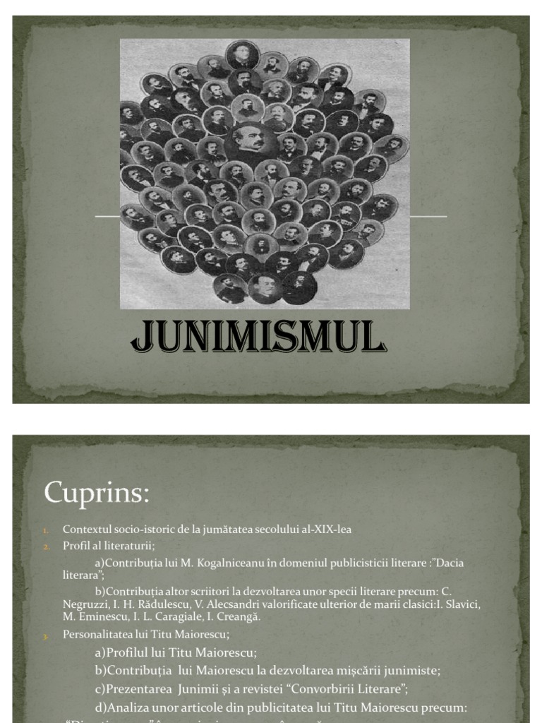 Proiect Junimea | PDF