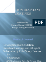Oxidation Resistant Coatings: Submitted By: Mayank Mangal (08BME129) Iyengar Manoj (08BME090)