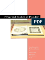 Power and Position of President: Constitutional Law Dr. Suresh Santani
