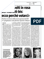 "Siamo I Volti in Rosa Del Moratti-Bis: Ecco Perché Votarci", Il Giornale, 29.05.2011