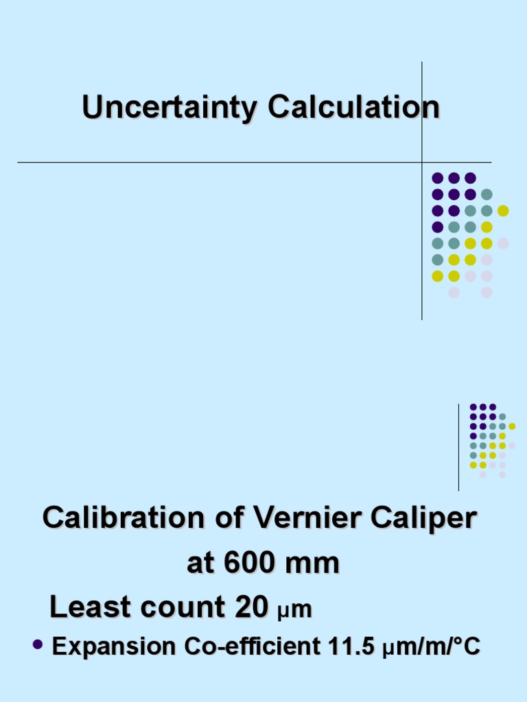 Uncertainty Calculation PDF Metrology