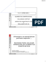 Razones para Colocar Armadura en Elementos Comprimidos