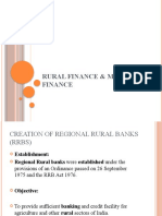 Rural Finance and Micro Finance