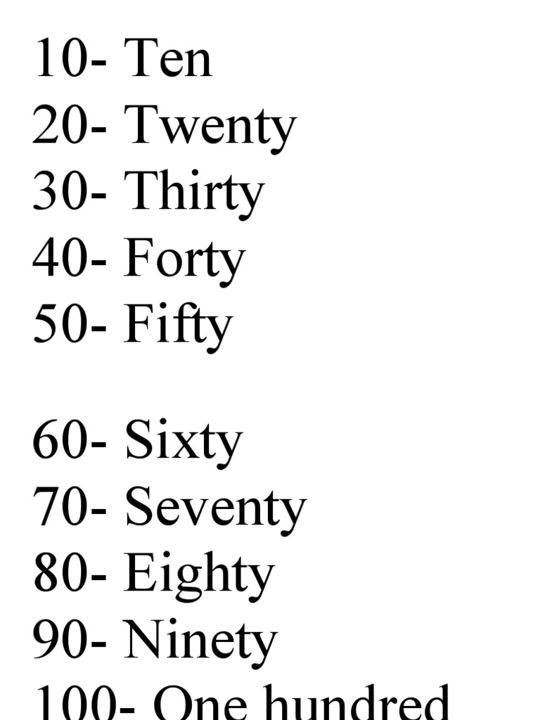 Numbers 10 | PDF
