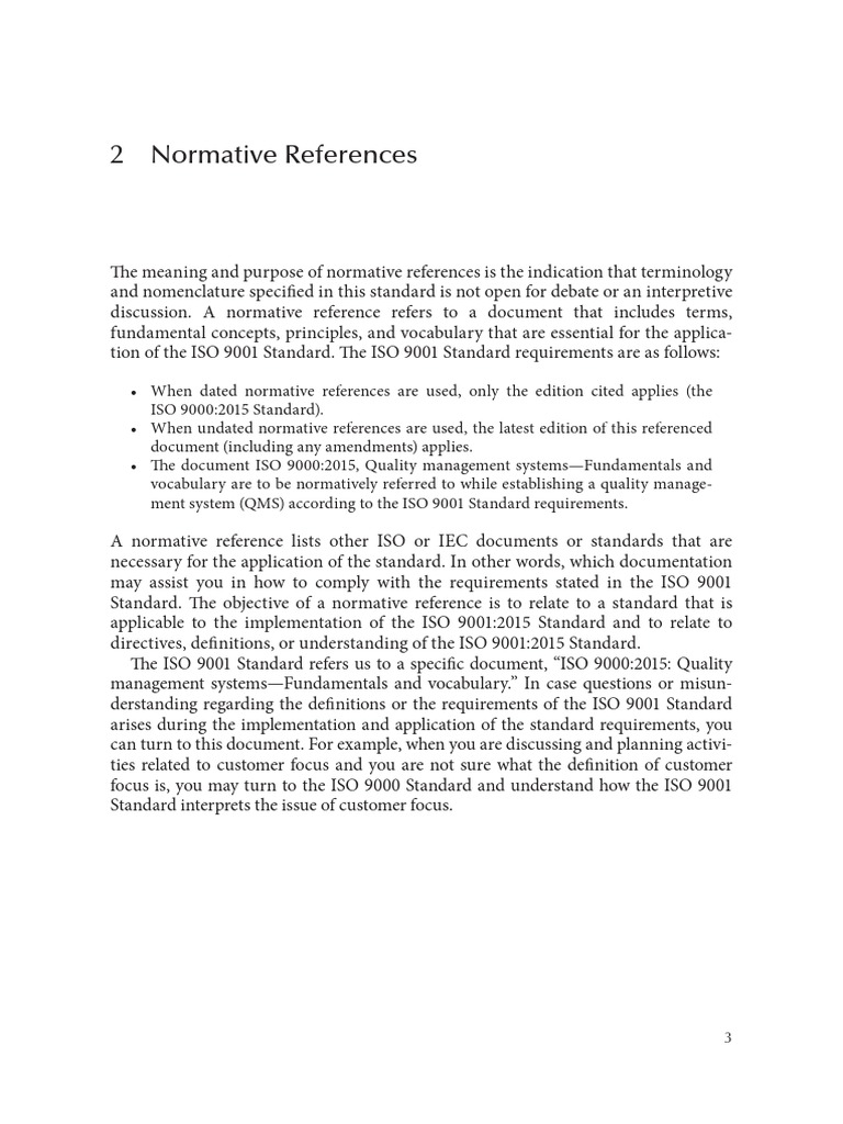 Normative References for ISO 9001:2015 | PDF