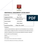 Individual Assignment Cover Sheet