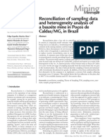 Mining: Reconciliation of Sampling Data and Heterogeneity Analysis of A Bauxite Mine in Poços de Caldas/MG, in Brazil