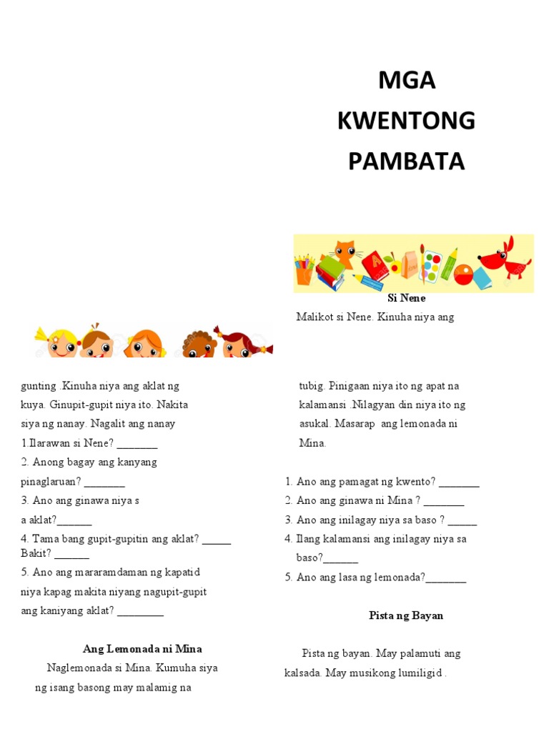 Mga Kuwentong Pambata | PDF
