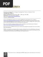 Download Estimation and Hypothesis Testing of Cointegration Vectors in Gaussian Vector Auto Regressive Models by Menaz Ali SN56575575 doc pdf