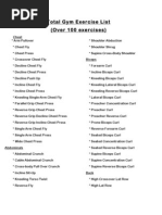 Total Gym Exercise Chart PDF Guide | PDF | Arm | Hand