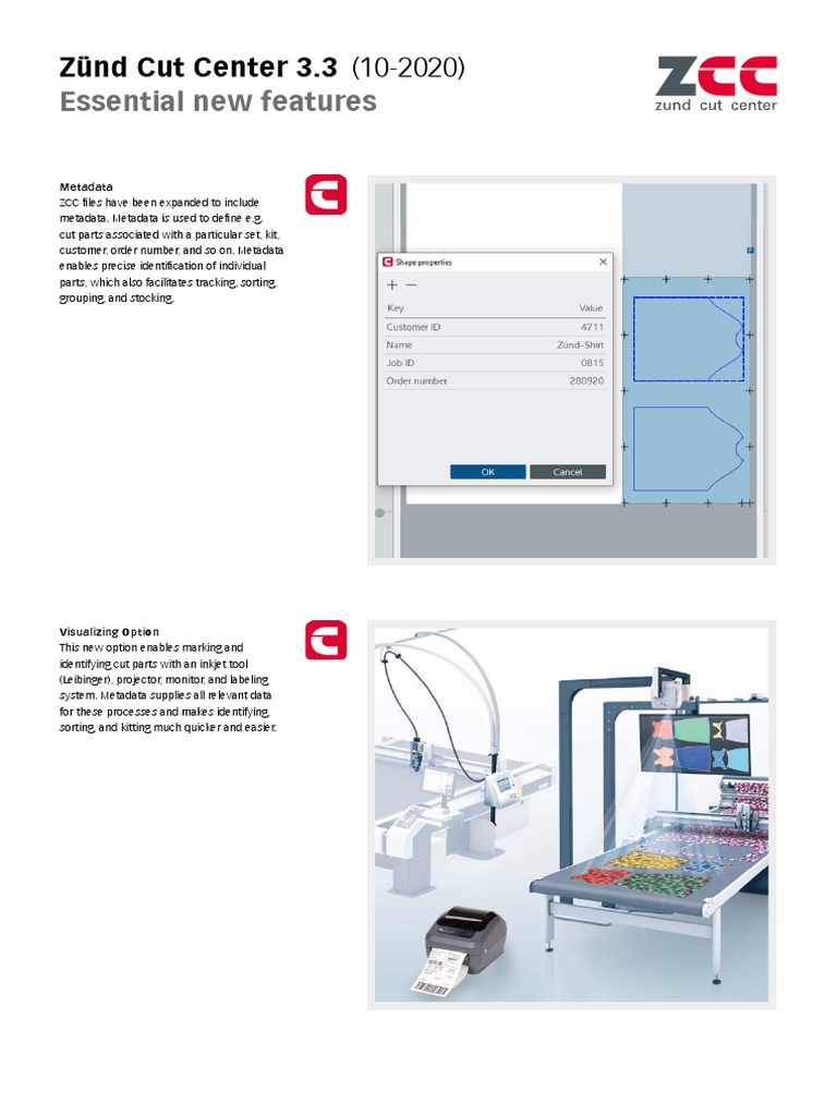 Zünd Cut Center Metadata Features Update | PDF | Online Shopping | Metadata