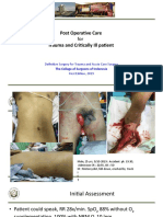 6. Post operative care for critical ill patient