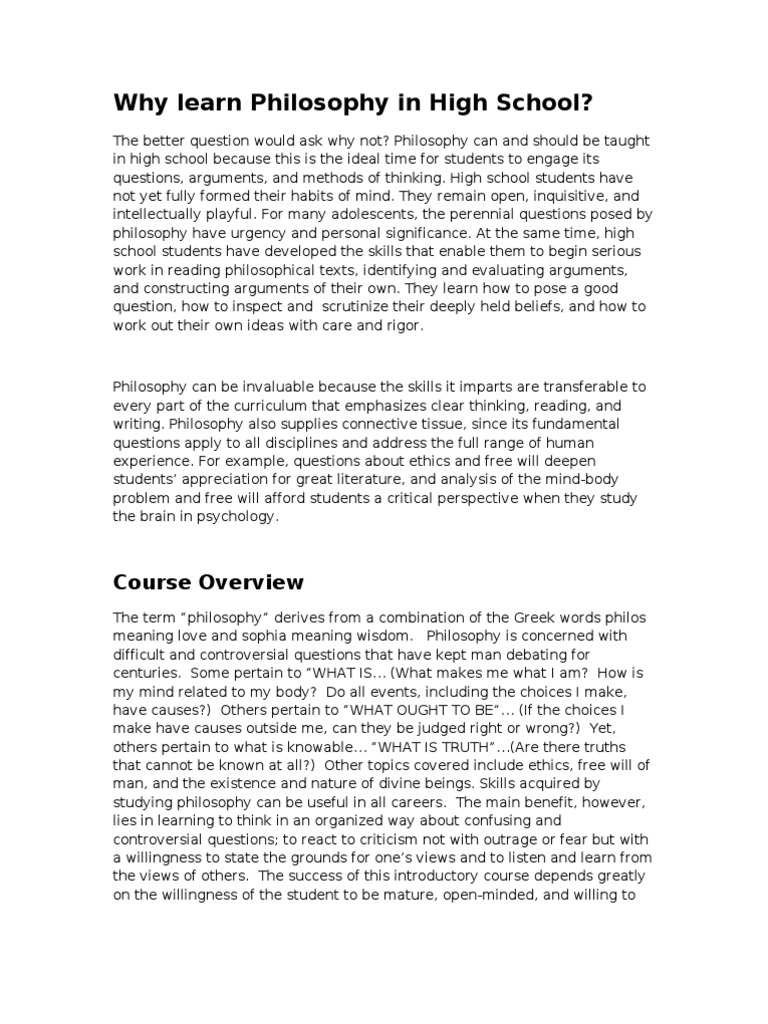 Philosophy, Logic, & Rhetoric Syllabus | PDF | Free Will | Rhetoric