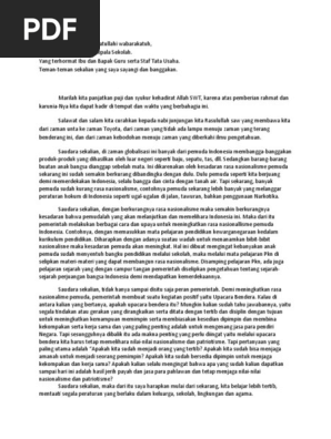 Contoh Pidato Mengenai Nasionalisme Pelajar