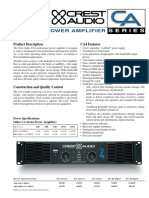 Ca4 Power Amplifier: Product Description CA4 Features