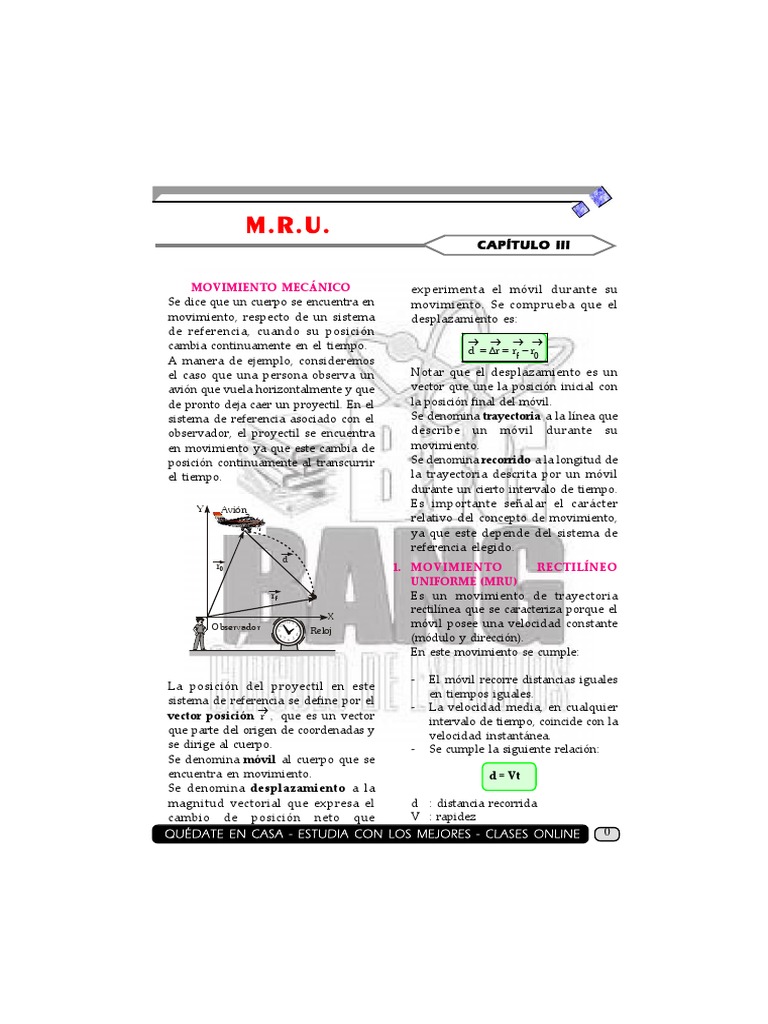 Mruv Teoría | PDF | Velocidad | Hora