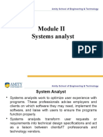 Systems Analyst: Amity School of Engineering & Technology