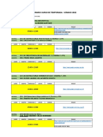 HORARIO DE CLASES VERANO 2022