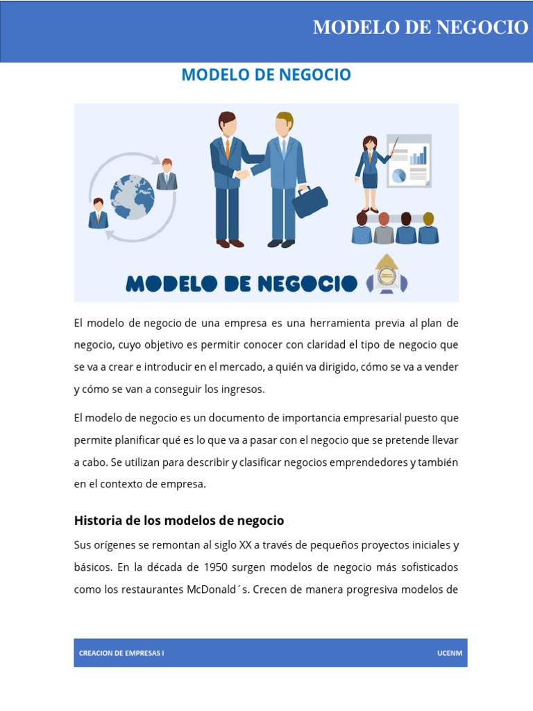 Ejemplos y Tipos de Modelos de Negocio | PDF | Modelo de negocio | Business