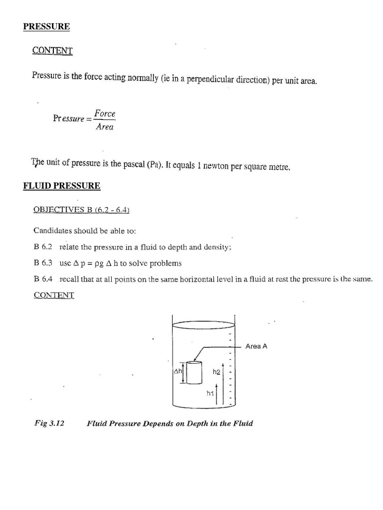 Understanding Fluid Pressure Principles | PDF