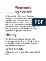 ECS: Electronic Clearing Service